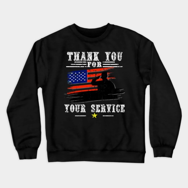 veterans day thank you for your service Crewneck Sweatshirt by Barnard